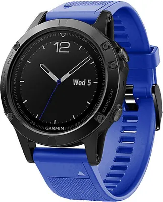 Produktbild von Strap-it Silikon-Sportarmband – Blau – Passend für Garmin Fenix 6 (Pro) / Fenix 7 (Solar) / Epix Gen 2 / Pro 47mm/ Forerunner 935 / 945 / 955