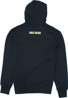 Produktbild von Carlo Colucci Herren Zip-Hoodie Neon Print schwarz S