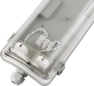 Image de T8 LED 2x60cm lampe d'atelier à tube hermétique Ecolight EC79691