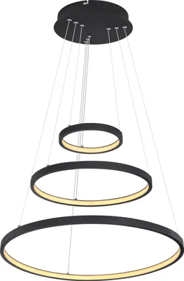 Produktbild von Globo Lighting|Hängeleuchte Metall schwarz matt, LED