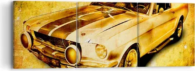 Produktbild von Bild auf Leinwand - Leinwandbild - Auto klassisch Geschwindigkeit Sammler - 90x30cm - Wand Bild - Wanddeko - Leinwanddruck - Bilder - Kunstdruck - Leinwand bilder - Wandkunst - CA90x30-0528