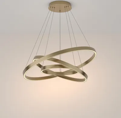 Immagine prodotto di Lampada a sospensione a LED, ottone alluminio, regolabile in altezza, H 120 cm