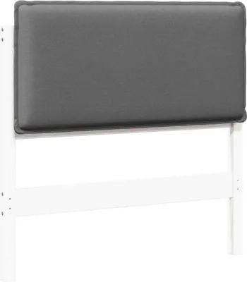 Produktbild von vidaXL Gepolstertes Kopfteil mit Kopfteil Weiß und Hellgrau 75 cm