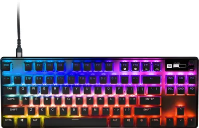 Produktbild von Steelseries APEX PRO TKL, Kabelgebunden, USB, Mechanischer Switch, AZERTY, RGB-LED, Grau