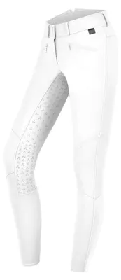 Image de Culotte d'équitation E.L.T Hella taille haute silicone blanc D46