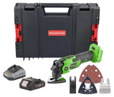 Productafbeelding van Procraft PMT22bb accu multifunctioneel gereedschap 20 V borstelloos + 1x accu 2,0 Ah + oplader + RHINO gereedschapskoffer