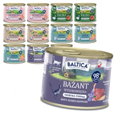 Zdjęcie produktu dla Baltica Smaki Regionów Mix Smaków 12x185g Bezzbożowa Mokra Karma Dla Kotów Sterylizowanych