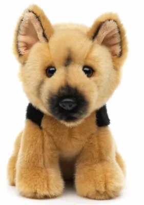 Produktbild von Uni-Toys - Deutscher Schäferhund, sitzend - 19 cm (Höhe) - Plüsch-Hund - Plüschtier, Kuscheltier – Deutscher Schäferhund (19 Cm)