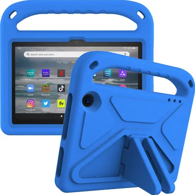 Obrázek produktu pro Ochranné pouzdro pro Amazon Fire 7 2022, lehké dětské pouzdro z EVA s držadlem a stojánkem Modrý