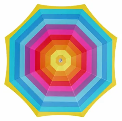 Produktbild von Sonnenschirm - Regenbogen-Druck - 180 cm - UV-Schutz