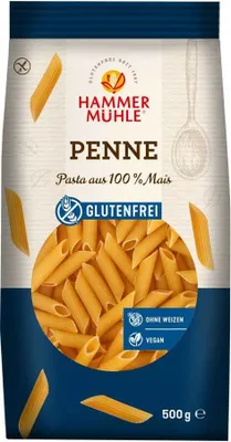 Produktbild von Hammermühle Penne aus Mais -  laktosefrei und glutenfrei - 500g