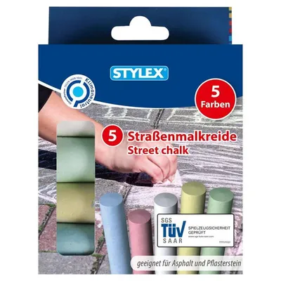 Produktbild von Stylex Straßenkreide 5 Stangen 25008