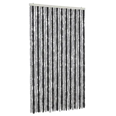 Produktbild von vidaXL Fliegenvorhang Grau und Schwarz 100x200 cm Chenille