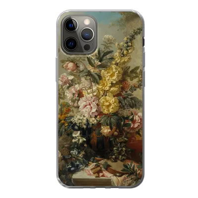 Produktbild von MuchoWow® Handyhülle Schutzhülle Hülle für iPhone 12 Pro Große Vase mit Blumen - Alte Meister - Malerei Silikon Softcase Handy Hülle - Abdeckung