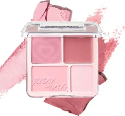 Obrázek produktu pro Judydoll 4Color Blush & Highlighter Palette #03 Ballerina Dream 9g - paleta tvářenek a rozjasňovačů