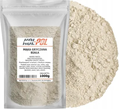 Zdjęcie produktu dla MĄKA GRYCZANA 1kg Pełnoziarnista naturalna gryka świeża jakość Kol-Pol