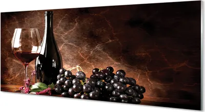 Produktbild von Glasbilder 125x50 Wandkunst Glas Wein