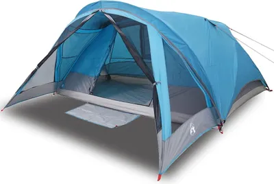 Produktbild von vidaXL Campingzelt 4 Personen Blau Wasserdicht