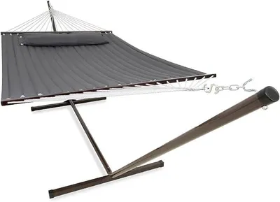 Imagen del producto de Hamaca Silecomplaza para 2 personas, con estructura, capacidad de 200 kg, para uso en exteriores