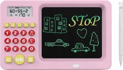 Immagine prodotto di Tavoletta da disegno LCD 5,2'' Tavola da disegno a colori + calcolatrice / Rosa