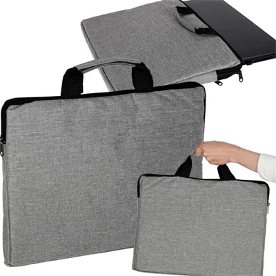 Image de Sacoche pour ordinateur portable 15,6 pouces, gris, pour femmes et hommes