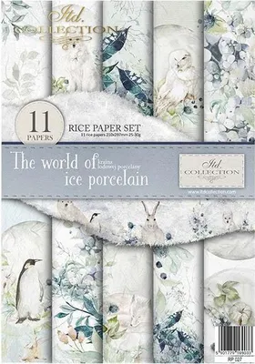 Produktbild von Reispapier-Set A4 – RP027 The World of Ice Porcelain – ITD Collection
