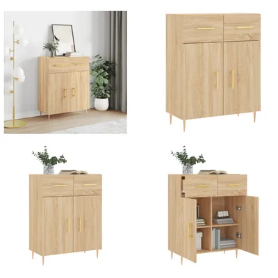 Produktbild von vidaXL Sideboard Sonoma Eiche 69,5x34x90 cm Holzwerkstoff - Sideboard - Sideboards - Schrank - Lagerschrank