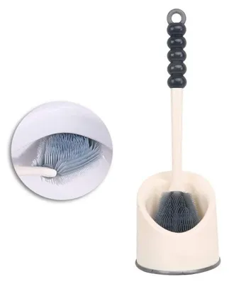 Immagine prodotto di Solidchoice - Spazzola per WC pratica con supporto, design piatto