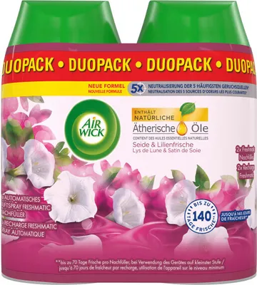 Produktbild von Air Wick Freshmatic Seide & Lilienfrische Duo-Pack, 2x 250 ml