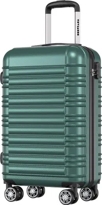 Produktbild von TRVLMORE Handgepäck Koffer - 38L - Zahlenschloss - Leichtgewicht - Trolley - 54x36x20cm - Passt in 55x40x20 cm - Dunkelgrün