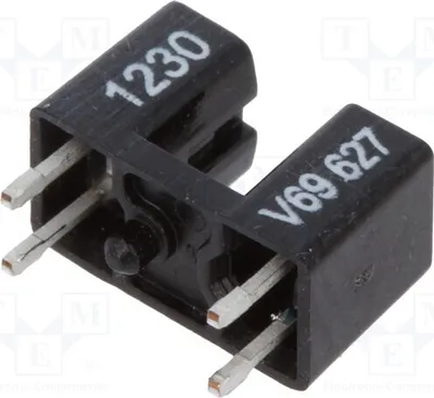 Image de 2 optocoupleurs, 2,8 mm, connecteur en forme de fourche avec cache, 70 V, TCST1230, capteur photoélectrique