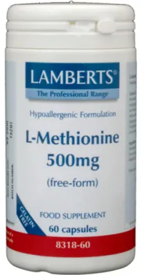 Produktbild von Lamberts L-Methionin 500 mg (60 vegetarische Kapseln)