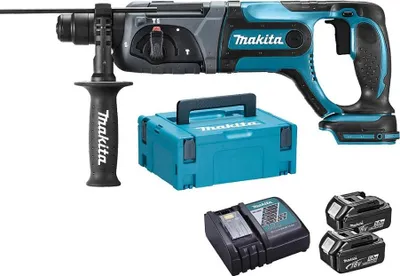 Imagen del producto de Makita DHR241RTJ, SDS Plus, , Azul, Gris, 2 cm, 1100 rpm, 2 J, 4000 cm³/min