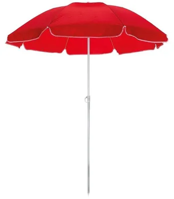 Produktbild von Strand/Garten Sonnenschirm - rot - Durchmesser 145 cm - Verstellbar