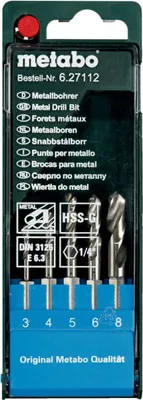 Produktbild von Metabo Metallbohrerset 5-tlg.m.Sechskantschaft