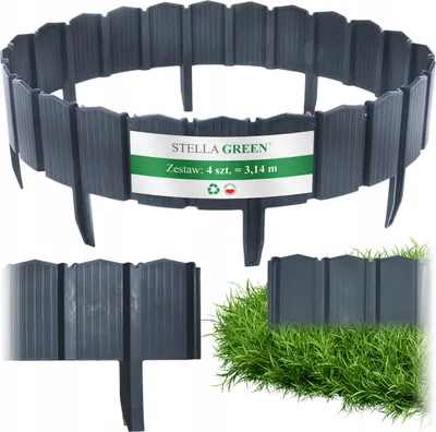 Produktbild von Gartenpalisade Anthrazit Zaun 3,14m