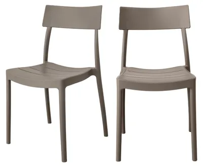 Produktbild von Bequemer Stuhl aus Polypropylen - Taupe