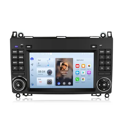 Image de Autoradio Android 7 pouces Carplay Android pour Mercedes Benz Classe A/B W169 W906 W245  GPS Navi WIFI Bluetooth FM RDS SWC DSP 2Din 4 cœurs 2+32 Go