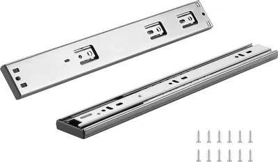 Produktbild von SucceBuy 10 Paar 355.6 mm Schubladenschienen, seitlich montierte Schienen, robuste Stahlschiene mit Vollauszug, sanft schließende, geräuschlose Führungsschienen, Tragkraft 100 lbs