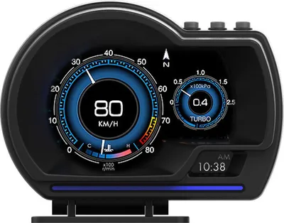Produktbild von Head Up Display OBD2+GPS Smart Gauge Auto HUD Tachometer Turbo RPM Alarm für Auto LKW