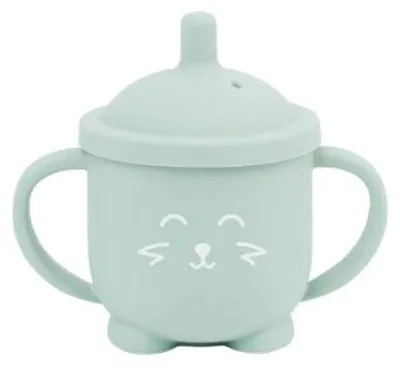 Obrázek produktu pro Babymoov ISY CUP – dětský hrnek na pití pro děti od 6 měsíců – silikonový hrnek se slámkou a víkem, objem 150 ml, s ochranou proti úniku, vhodný do myčky