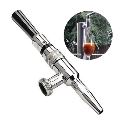 Produktbild von Bier & Kaffee Zapfhahn 304 Edelstahl, Nitro Coffee & Draft Beer, Hausgebrauch, Schwarz Griff, Tower Zapfhahn