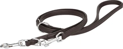 Produktbild von Verstellbare Echtleder Hundeleine Basic Plus M Dunkelbraun