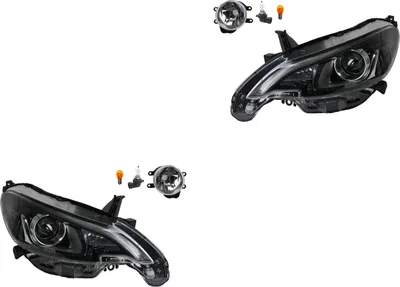 Produktbild von Scheinwerfer Satz passend für Peugeot 108 05/14- Hir2 +Nebel+Leuchtmitt. 8121002110 B000978080 8122002110 B000978180 B000863280 B000863 Johns