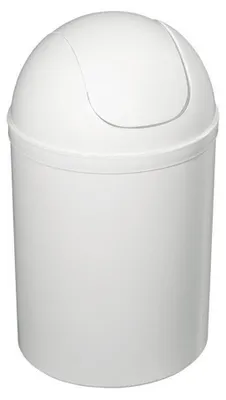 Produktbild von Aqualine Mülleimer kippbar, 5l, Plastik, Weiß