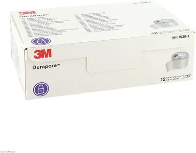Produktbild von Durapore Silkpflaster 2,5 cmx9,1 m Rolle 12 St
