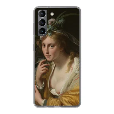 Produktbild von MuchoWow® Handyhülle Schutzhülle Hülle für Samsung Galaxy S21 Eine Hirtin - Gemälde von Paulus Moreelse Silikon Softcase Handy Hülle - Softcase