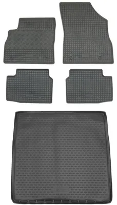 Gummi Kofferraumwanne + Fußmatten Set für Opel Astra K Caravan, Bj. 2015-