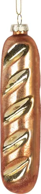 Image de Clayre & Eef Pendentif de Noël 4x3x15 cm Brun Verre