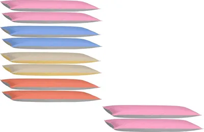 Produktbild von Jersey Kissenbezug Hülle 2 Sparpack Set mit Reißverschluss  hochwertige Qualität 40 x 145 cm Rosa/Grau